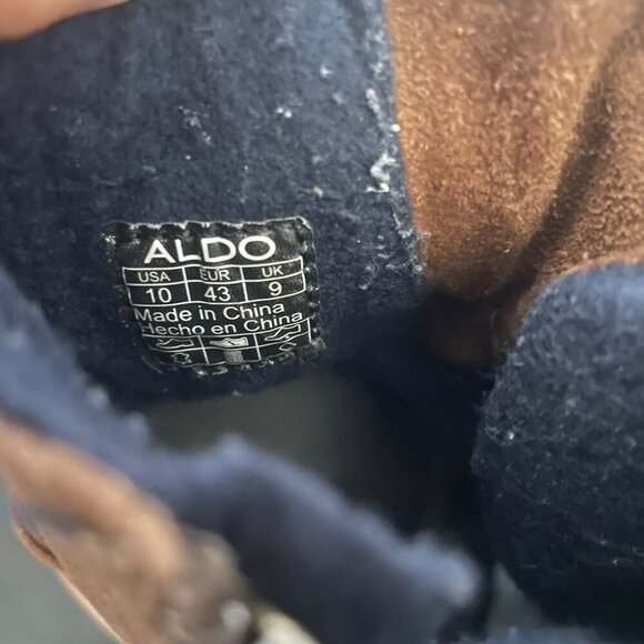 Aldo Men's Brown Leather Constantine Lace-Up Boot - Picture 8 of 8